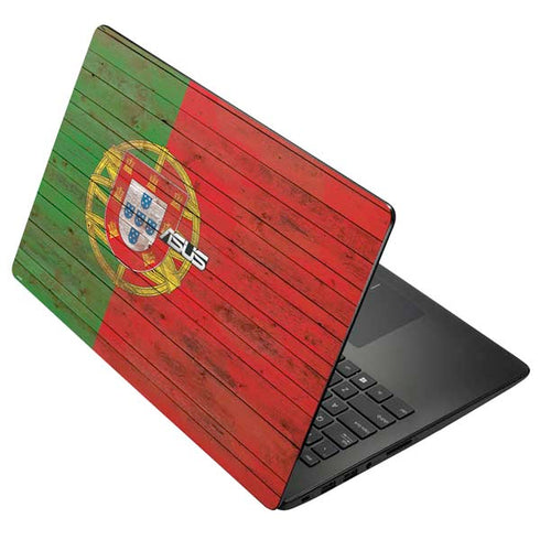 Portuguese Flag Dark Wood Asus X502CA 15.6 Skin